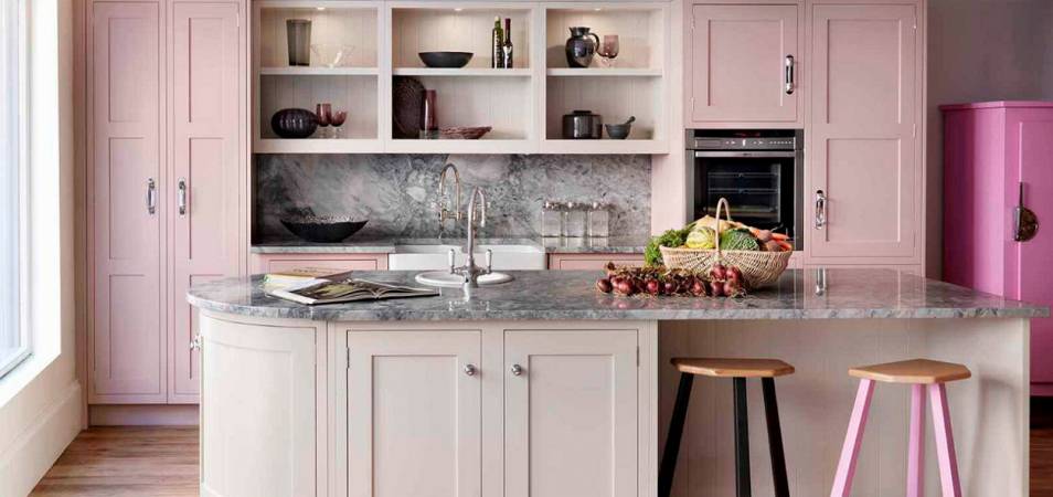 Розовая кухня: подборка фото, преимущества, идеи дизайна, цветовые сочетания
