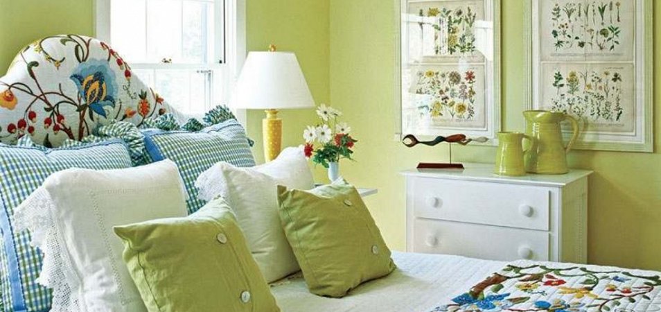 Зеленая спальня: дизайн интерьера спальни в зеленых тонах, 30+ фото