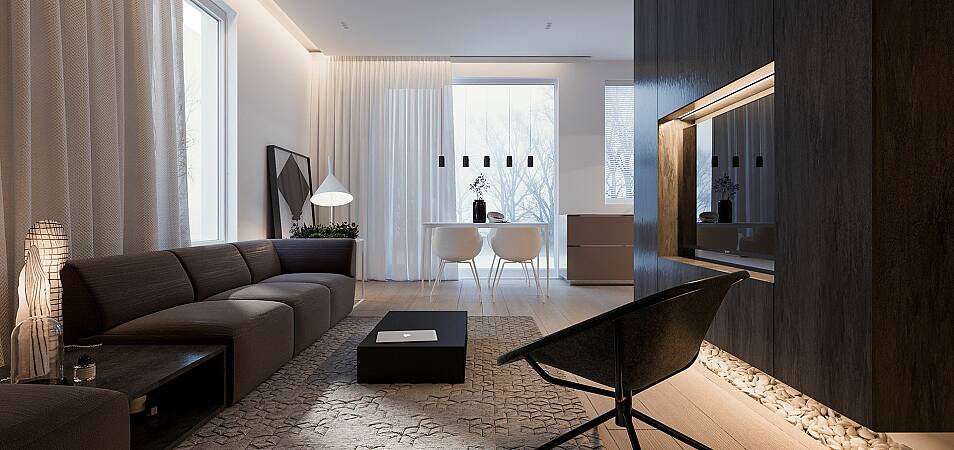 Стиль минимализм в интерьере квартиры и дома: дизайн, фото 2024
