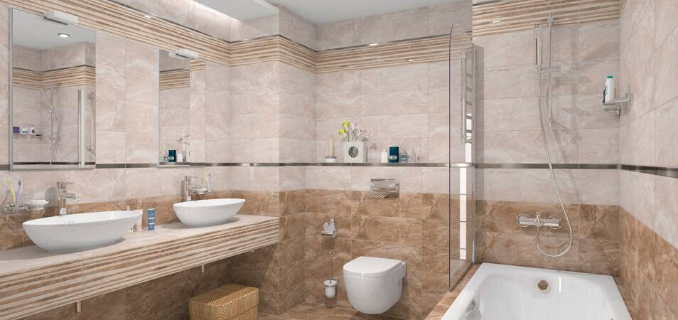 Ванная комната в бежевом цвете: дизайн интерьера, 50+ фото