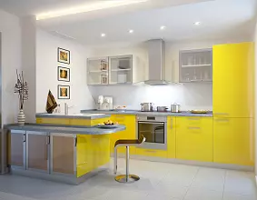 Дизайн кухни желтого цвета: подборка лучших вариантов с фото