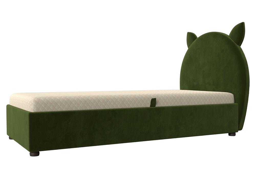 детская кровать бриони велюр зеленый Детская кровать Бриони Микровельвет Зеленый