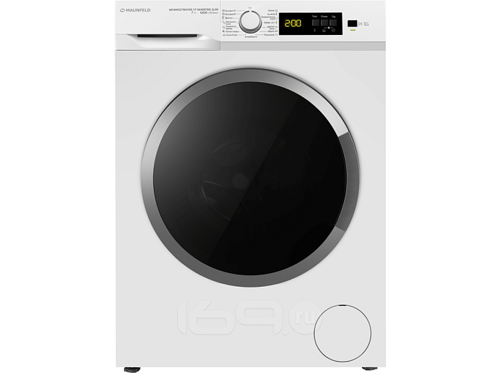 Стиральная машина с инвертором и паром MAUNFELD MFWM127WH100 ST INVERTER SLIM