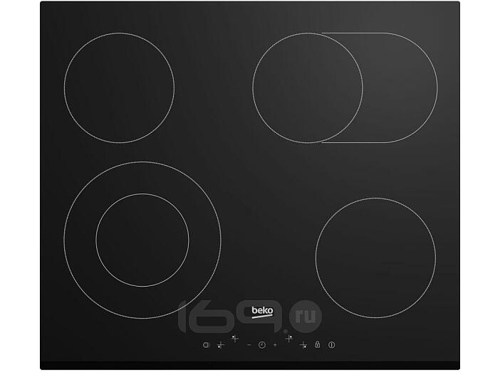 Стеклокерамическая варочная поверхность Beko BHC6440KBEB