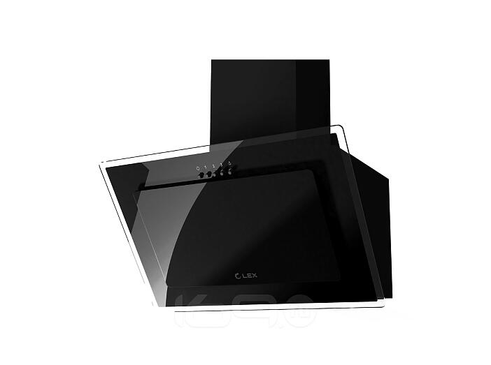 Вытяжка наклонная MIKA G BLACK 600 