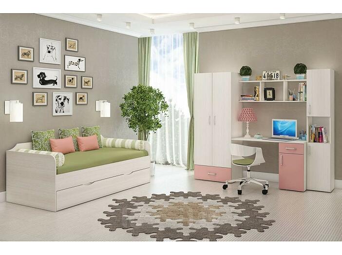 Детская Флауэ-1 Розовый/Сосна Авола