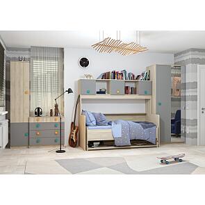 Детская Доминика-01 Бук Песочный/Серый шифер