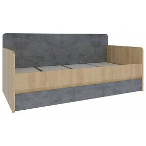 Кровать Киото СТЛ.339.09 Дуб небраска/Бетон тёмный 90