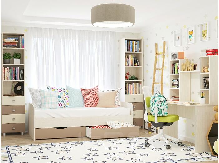 Детская Роман-05 Ваниль глянец/Капучино глянец