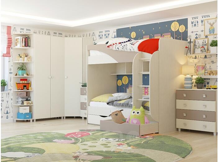 Детская Роман-06 Ваниль глянец/Капучино глянец