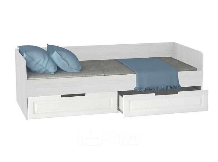 Кровать Прага КР-722 с ящиками Белое дерево 0,8м