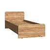 Кровать Челси без обивки дуб крафт/дуб крафт без подъёмного механизма 800x2000, без ортопедического основания, изголовье жесткое