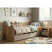 Кровать Челси без обивки дуб крафт/глиняный серый без П/М 900x2000, изголовье жесткое