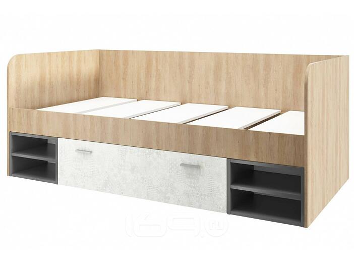 Кровать Арчи СТЛ.301.10 Дуб небраска/Спринт/Антрацит/Белый