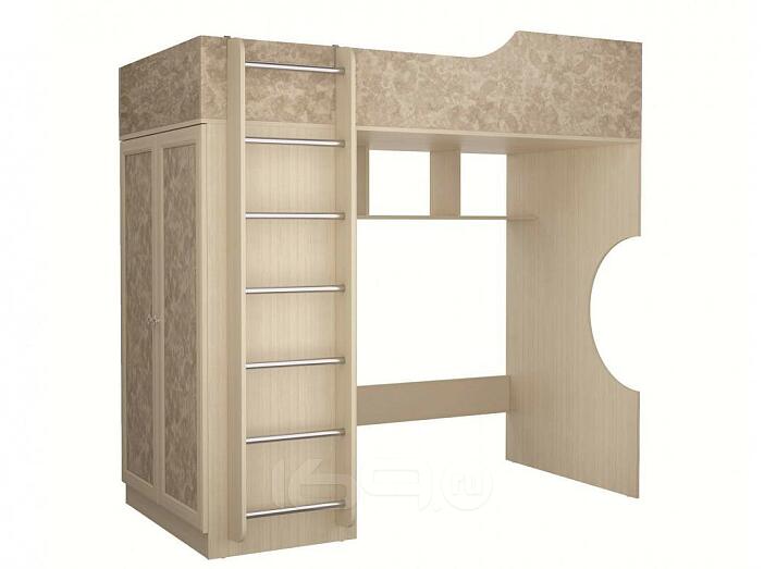 Кровать-чердак Дженни СТЛ.127.17 Cilegio Nostrano/Granite Rose