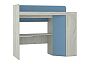 Кровать-чердак Тетрис 1 345 Дуб Белый (CRAFT)/Капри синий