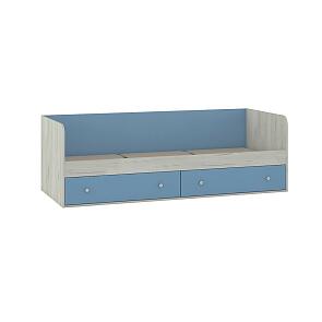 Кровать Тетрис 1 347 Дуб Белый (CRAFT)/ Капри Синий