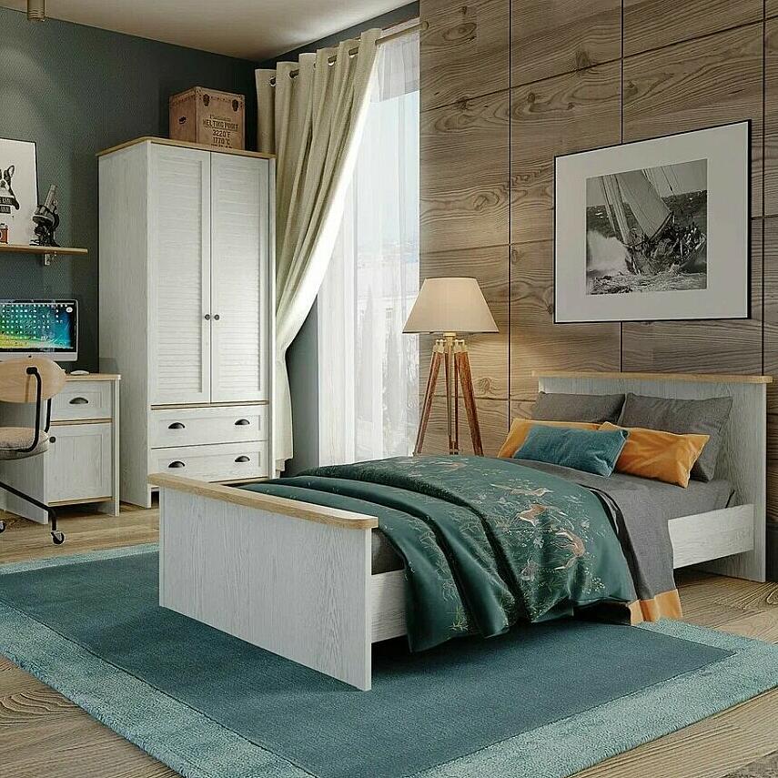 Кровать Тифани СТЛ30504 Дуб небраскаБелый 12040₽