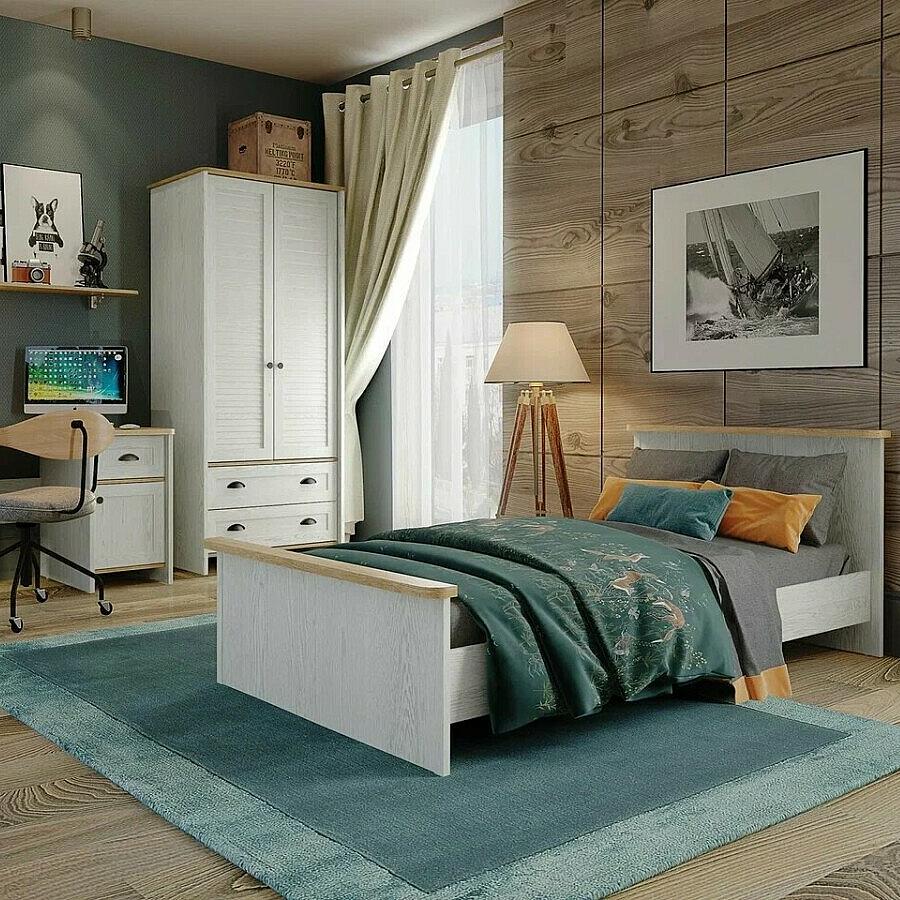 Кровать Тифани СТЛ30504 Дуб небраскаБелый 12040₽