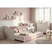 Кровать Вега без обивки розовый/белый без П/М 900x2000, изголовье жесткое