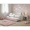 Кровать Вега без обивки розовый/белый без П/М 900x2000, изголовье жесткое