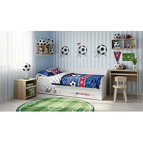 Кровать Вега без обивки белый глянец/фотопечать/белый без подъёмного механизма 900x2000, без ортопедического основания, изголовье жесткое