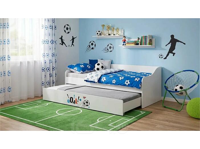 Кровать Вега без обивки белый глянец/фотопечать/белый без подъёмного механизма 900x2000, без ортопедического основания, изголовье жесткое