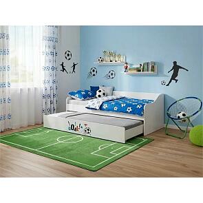 Кровать Вега без обивки белый/фотопечать/белый глянец без П/М 900x2000, изголовье жесткое