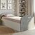 Кровать Юниор без обивки бетон светлый/белый без П/М 800x2000, изголовье жесткое