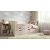 Кровать Юниор без обивки шарли pink/дуб крафт белый без П/М 800x1600, изголовье жесткое
