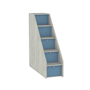 Лестница ступеньками Тетрис 1 308 Дуб крафт белый/ Капри синий