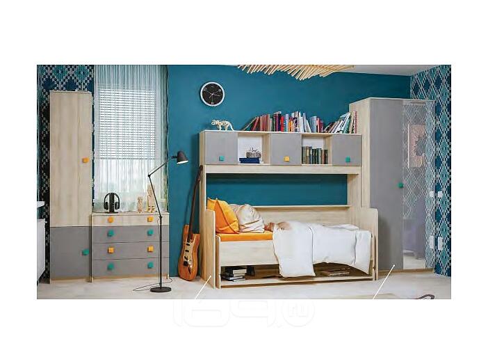 Молодежная Доминика-01 Бук Песочный/Серый Шифер