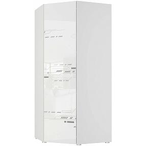 Шкаф угловой Модерн - Техно Белый глянец/Бело-серый