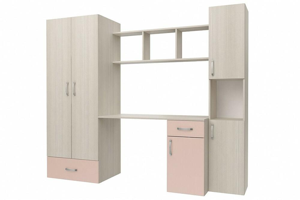 Стенка Флауэ РозовыйСосна Авола 11860₽