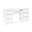 Челси Стол 6 ящиков (Белый глянец холодный, белый)
