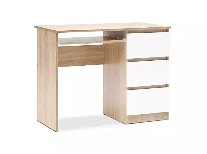 Челси Стол письменный (Ш) (Белый глянец холодный, дуб сонома)