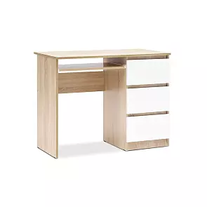 Челси Стол письменный (Ш) (Белый глянец холодный, дуб сонома)