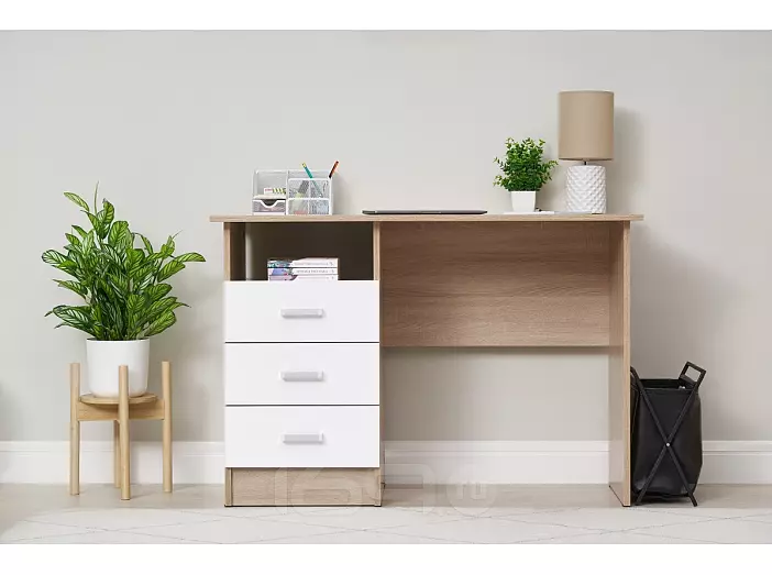 Мартина Стол письменный (Белый, сонома)