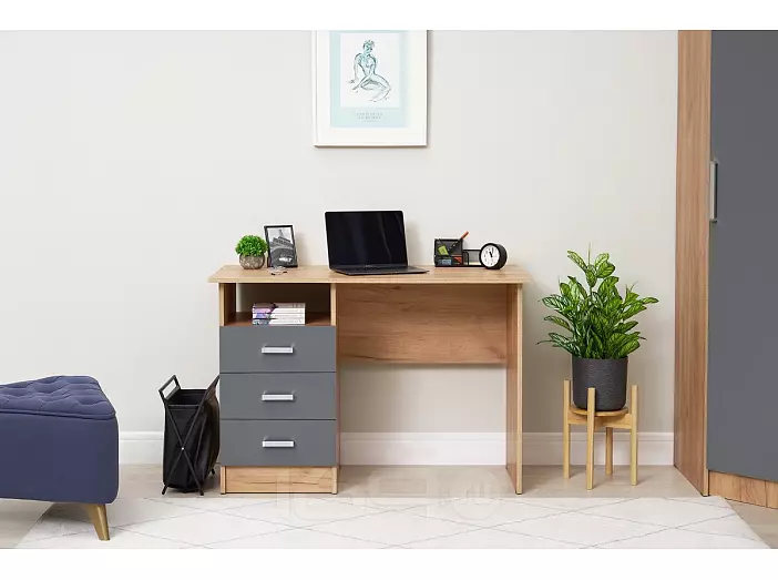 Мартина Стол письменный (Графит, Дуб крафт)