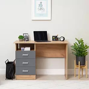 Мартина Стол письменный (Графит, Дуб крафт)