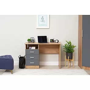 Мартина Стол письменный (Графит, Дуб крафт)