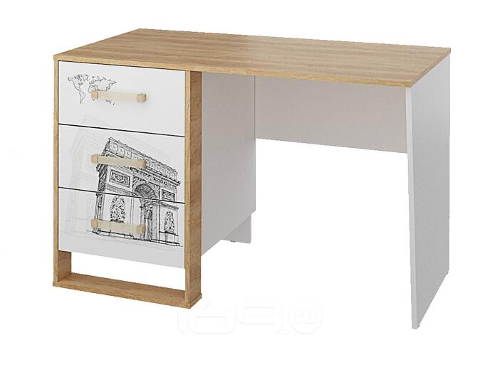Стол компьютерный Сити СТЛ.336.05 Бело-серый/Дуб небраска
