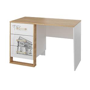 Стол компьютерный Сити СТЛ.336.05 Бело-серый/Дуб небраска