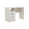 Юниор-4 Стол с ящиками (Шарли Белый/Дуб Крафт Белый)