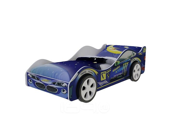 Кровать-машина "Пилот" Синий 500*750*1700