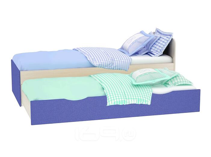 Кровать Роман КР-704 2-х уровневая Голубой металлик