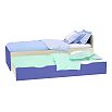 Кровать Роман КР-704 2-х уровневая Голубой металлик