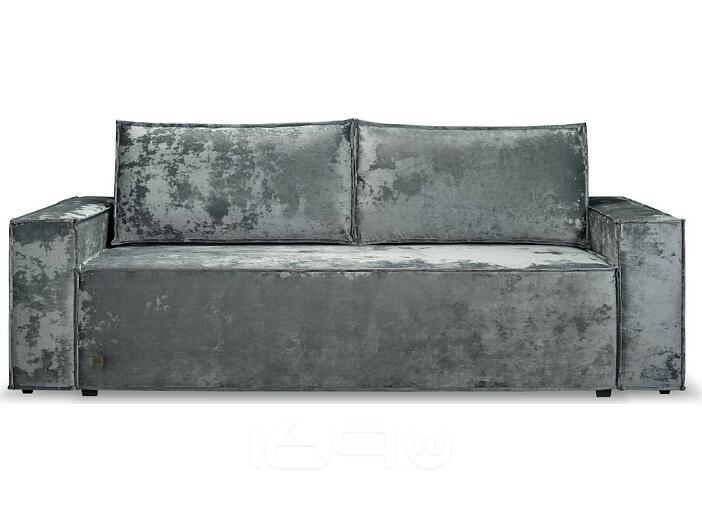 Диван прямой лофт lux серый holi gray (велюр) тик-так