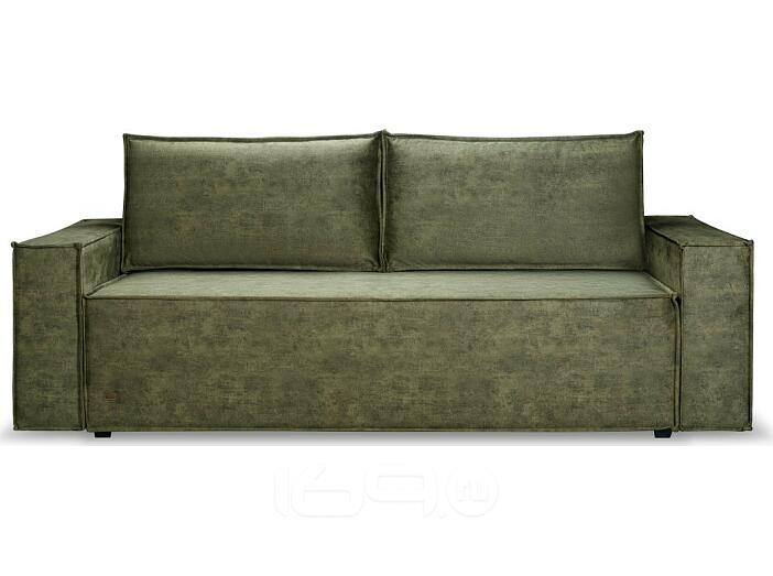 Диван прямой Лофт Lux зеленый Feska deep green (велюр)