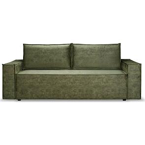 Диван прямой Лофт Lux зеленый Feska deep green (велюр)